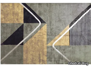 PATHWAY ORO - Rectangular handmade rug with geometric shapes _ Ghodrati Rug