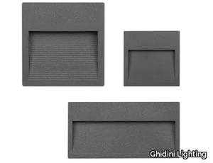 VERSO FLAT R SQ - LED wall-mounted aluminium steplight _ Ghidini Lighting