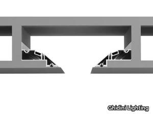 LINEAR - Semi-inset ceiling mounted aluminium linear lighting profile for LED modules _ Ghidini Lighting