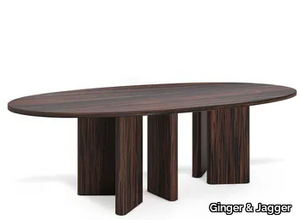 PENINSULA - Oval wood veneer table _ Ginger & Jagger