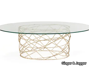 ROSEBUSH - Oval glass living room table _ Ginger & Jagger