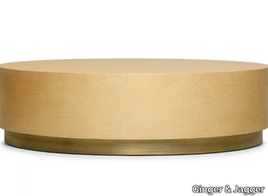 PERDIZ - Low oval wood veneer coffee table _ Ginger & Jagger