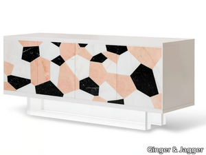 FRACTAL - Marble sideboard with sliding doors _ Ginger & Jagger