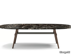 AGO - Oval marble table _ Giorgetti