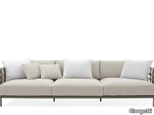 ALDÌA - 4 seater fabric and painted metal garden sofa _ Giorgetti