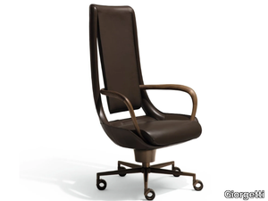 CLIP - Executive chair with 5-spoke base with castors _ Giorgetti