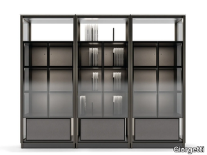 DOMUS - Sectional bookcase with built-in lights _ Giorgetti