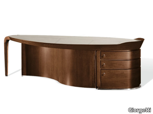 ERASMO - Wooden writing desk with drawers _ Giorgetti