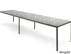 ALDÌA - Garden table with marble top _ Giorgetti