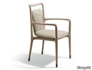 IBLA - Leather chair with armrests _ Giorgetti