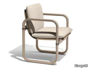 LOOP - Ash garden chair with armrests _ Giorgetti