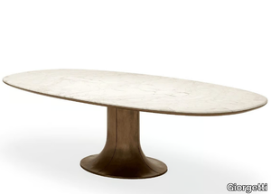 MIZAR - Oval marble table _ Giorgetti