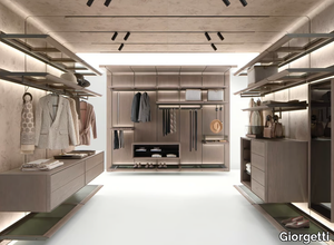 REIWA - Sectional ash walk-in wardrobe with integrated lighting _ Giorgetti