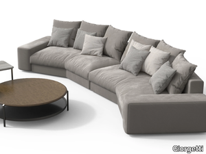 SKYLINE - Sectional curved fabric sofa _ Giorgetti