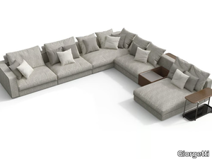SKYLINE - Corner modular fabric sofa with chaise longue _ Giorgetti