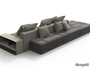 SKYLINE - Sectional fabric sofa with integrated magazine rack _ Giorgetti