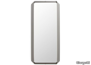 SHIRLEY - Rectangular framed wall-mounted leather mirror _ Giorgetti