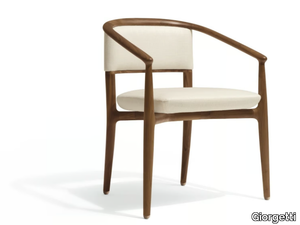 SINBAD - Walnut easy chair with armrests _ Giorgetti