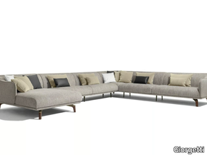 DRIVE - Corner fabric sofa with chaise longue _ Giorgetti