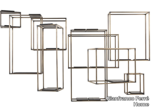 MATRIX - Open floating brass bookcase _ Gianfranco Ferré Home