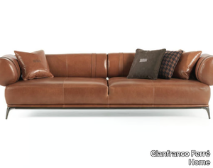 PHOENIX - 3 seater tanned leather sofa _ Gianfranco Ferré Home