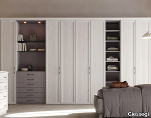 MEMORY NEW - Built-in wooden wardrobe with drawers _ Giessegi