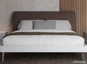 NARCISO - Wooden storage bed with upholstered headboard _ Giessegi