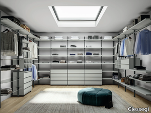 CA13 - Corner sectional wooden walk-in wardrobe _ Giessegi