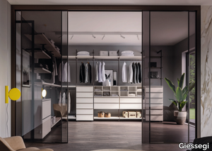 CA14 - Sectional corner wooden walk-in wardrobe _ Giessegi