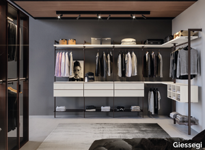 CA01 - Sectional corner wooden walk-in wardrobe _ Giessegi