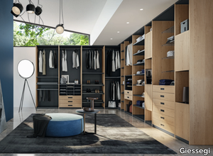 CA07 - Corner sectional wooden walk-in wardrobe _ Giessegi