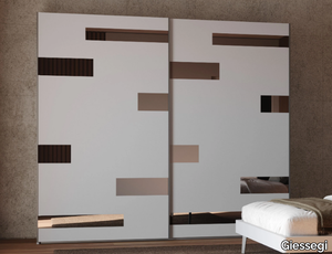 DUNE - Built-in wooden wardrobe with sliding doors _ Giessegi