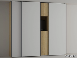 HIDE - Built-in wooden wardrobe with sliding doors _ Giessegi