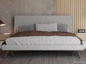 KUDO - Leather double bed _ Giessegi