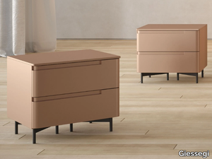 TORINO - Rectangular wooden bedside table with drawers _ Giessegi