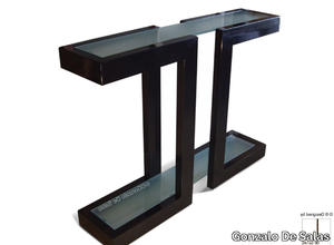 LISA - Rectangular glass and iron console table _ Gonzalo De Salas