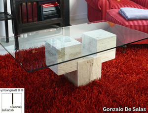 VENUS - Rectangular travertine coffee table _ Gonzalo De Salas