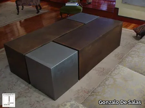 4 CUBES - Low steel coffee table _ Gonzalo De Salas