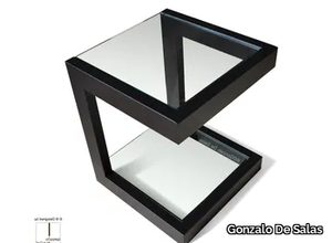 LISA - Square glass and iron side table _ Gonzalo De Salas