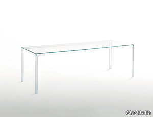 OSCAR - Rectangular crystal table _ Glas Italia