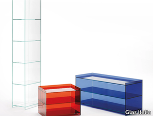 DR JEKYLL AND MR HYDE - Open freestanding crystal bookcase _ Glas Italia