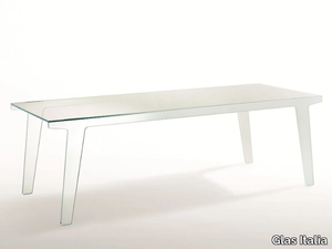 FAINT - Rectangular crystal table _ Glas Italia