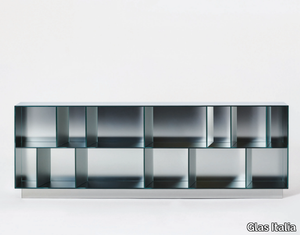 OBLIQUO - Open crystal bookcase _ Glas Italia