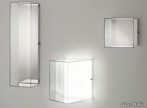 HEIGH - HO - Open crystal wall cabinet with door _ Glas Italia