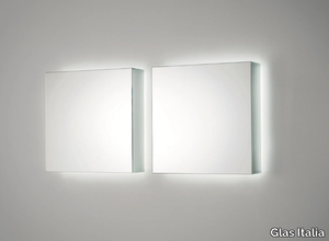 I MASSI - Wall-mounted mirror with integrated lighting _ Glas Italia