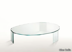 KOOH-I-NOOR - Low oval crystal coffee table _ Glas Italia