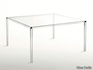 LUMINOUS - Square crystal table _ Glas Italia