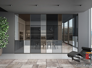 SHERAZADE PATCHWORK SPIN - Pivot glass and aluminium door _ Glas Italia