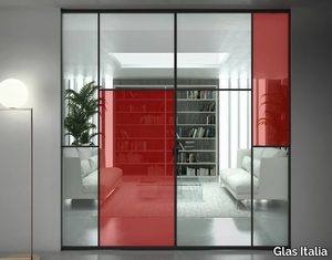 SHERAZADE POCKET PATCHWORK - Glass internal pocket sliding door _ Glas Italia