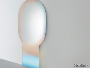 SHIMMER - Freestanding wall-mounted mirror _ Glas Italia